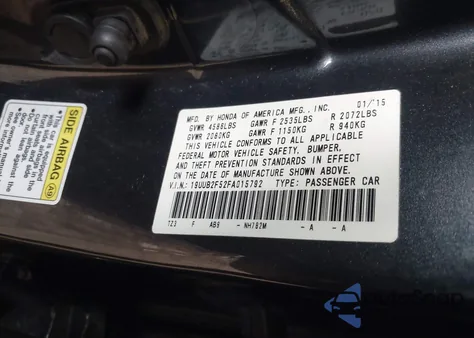 2015 Acura Tlx V6 Tech из США, поврежденный, VIN 19UUB2F52FA015792